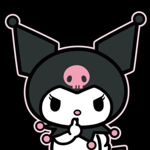 Hello Kitty Kuromi Black fürdőlepedő, strand törölköző 70x140cm