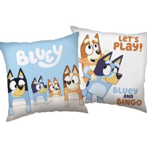 Bluey Let's PLay párna, díszpárna 40x40 cm