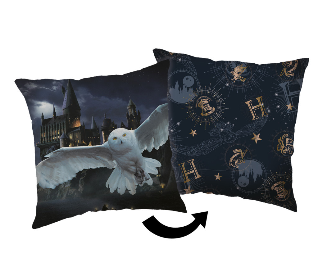 Harry Potter Hogwarts Night párna, díszpárna 40x40 cm