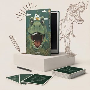 KidLupe KidBook grafikus rajztábla munkakártyákkal – Dino