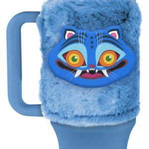 K-pop Démonvadászok Derpy thermo szívószálas kulacs levehető plüss borítással 1,2 L