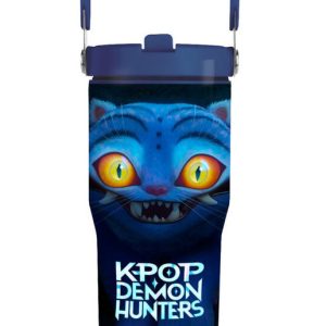 K-pop Démonvadászok Derpy rozsdamentes acél thermo szívószálas kulacs 600 ml