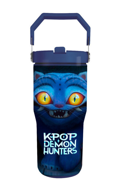 K-pop Démonvadászok Derpy rozsdamentes acél thermo szívószálas kulacs 600 ml