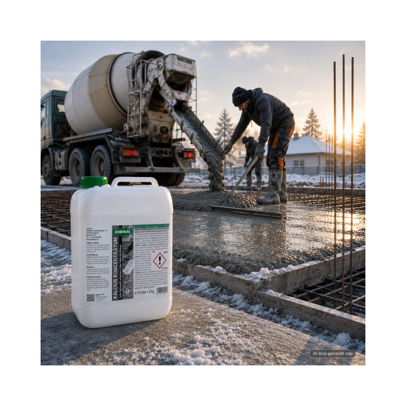 Fagyásgátló betonadalékszer -10°C-ig -szilárdulás gyorsító koncentrátum 6Kg. A beton köt? - Image 2